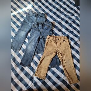 The Children's Place Blue and Tan Jeans Set
